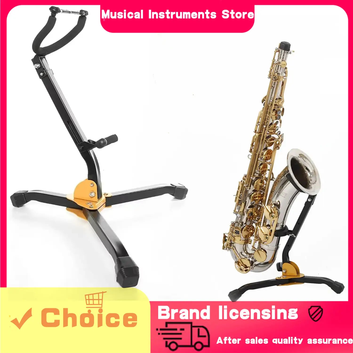 SLADE Saxophone Stand Alto/Tenor/Soprano Portable Foldable Professional Stand Metal Legs Brackets Wind Instrument Parts