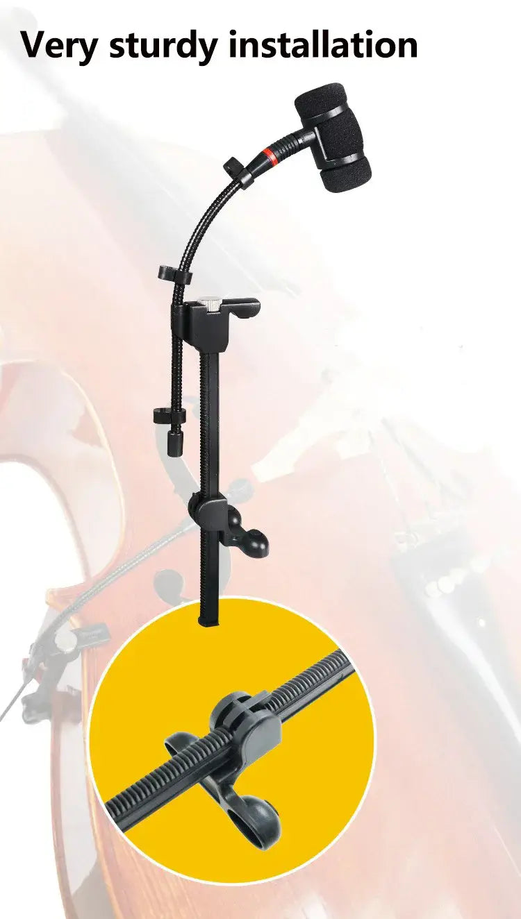 Musical Instrument Microphone Clip Condenser Microphone Universal Holder Clip for Violin Mandolin Cello and Acoustic Guitar