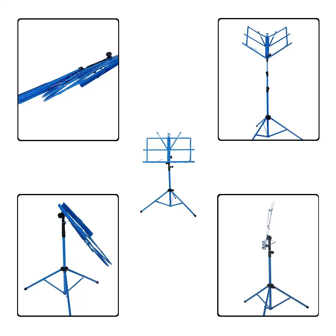 Foldable Music Sheet Tripod Stand Stainless Steel Music Stand Adjustable Holder Musical Instrument Universal Accessories&Parts