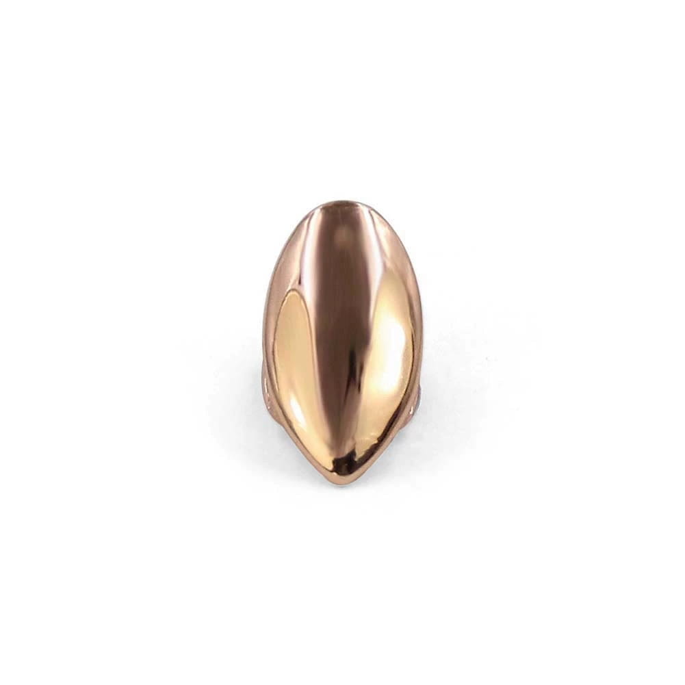 TOPGRILLZ Glossy Vampire Fangs Teeth Grillz Hip Hop 14K Gold Plated Single Tooth Caps Dental Grills Halloween Cosplay Jewelry