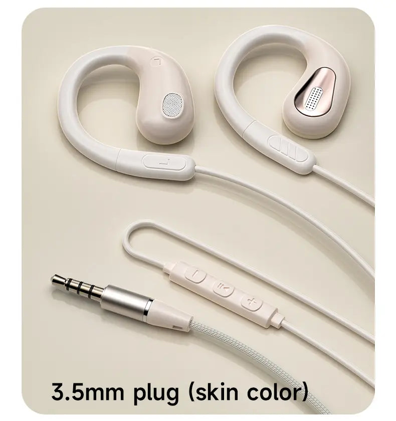 NEW Clip-on Type C&3.5mm Wired Control Headphone 9D Surround Sound Earbuds Sports Headsets ENC Earphones With HD Mic For Samsung