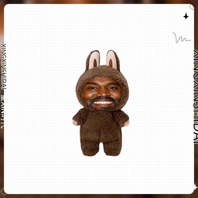 Kanye West Hip-Hop Trendy Pendant Same Layeye Design Birthday Present Trending Toy for Fans Stuffed Animals & Plush