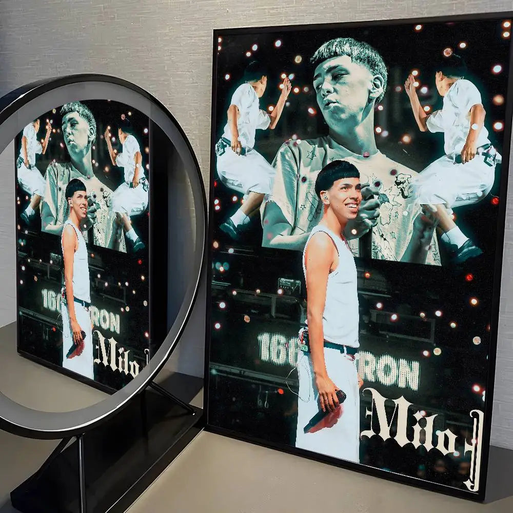 Popular Rapper Singer M-Milo J Poster High Quality Dorm Living Room Aesthetic Wall Decoration Painting Stickers Gift