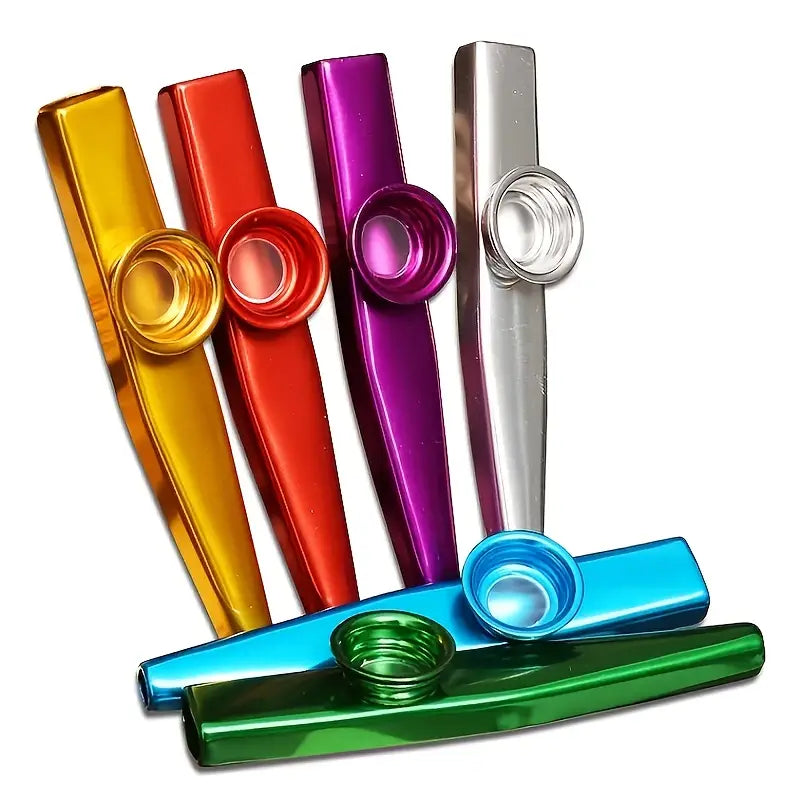 Metal Kazoo Accompaniment for Guitar Ukulele Beginner Simple Easy-to-Learn Instrument Portable Whistle Musical Device Gift Set
