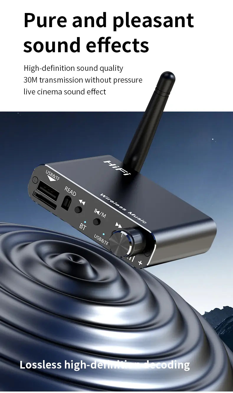 2 IN 1 Bluetooth 5.4 Audio Transmitter Receiver 3.5MM AUX RCA USB U-Disk HIFI Stereo Music Wireless Adapter DSP Decoding