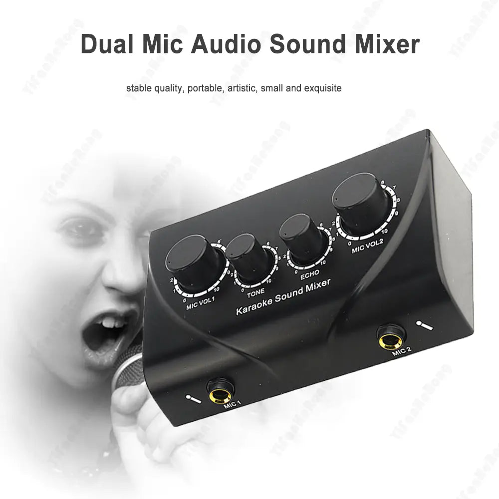 Karaoke Sound Mixer Professional Audio System Portable Mini Digital Audio Sound Karaoke Machine Echo Mixer System