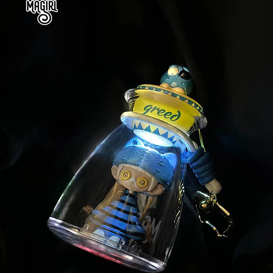 Bottle Music Blind Box Toy Glow In The Dark Cute Horror Figure Model Gift For Birthday Party Decor Christmas Halloween Gift Toy