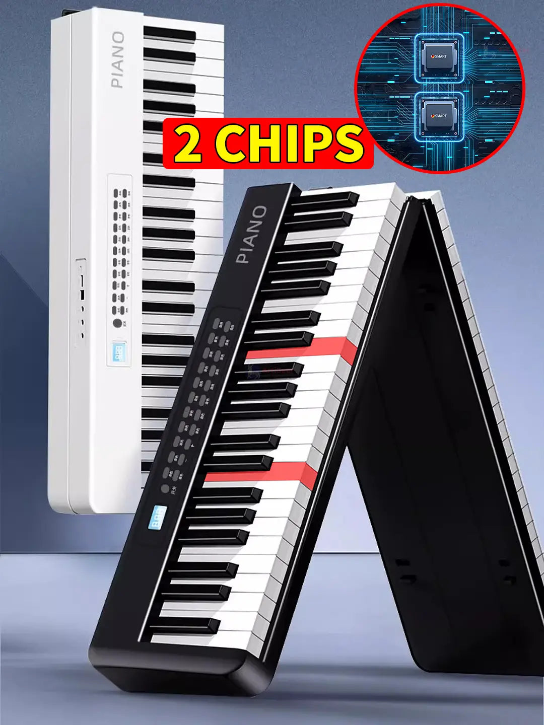 New Folding Piano 88 Keys Midi Musical Keyboard Professional Children’s Music Instruments Adult Electronic Portable Synthesizer
