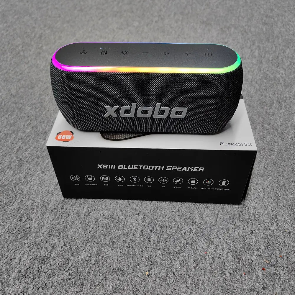 XDOBO X8 III Bluetooth Speaker Wireless Subwoofer 6600mAh 60W Powerful Deep Bass Power Bank Outdoor Party Hiking Music Fun
