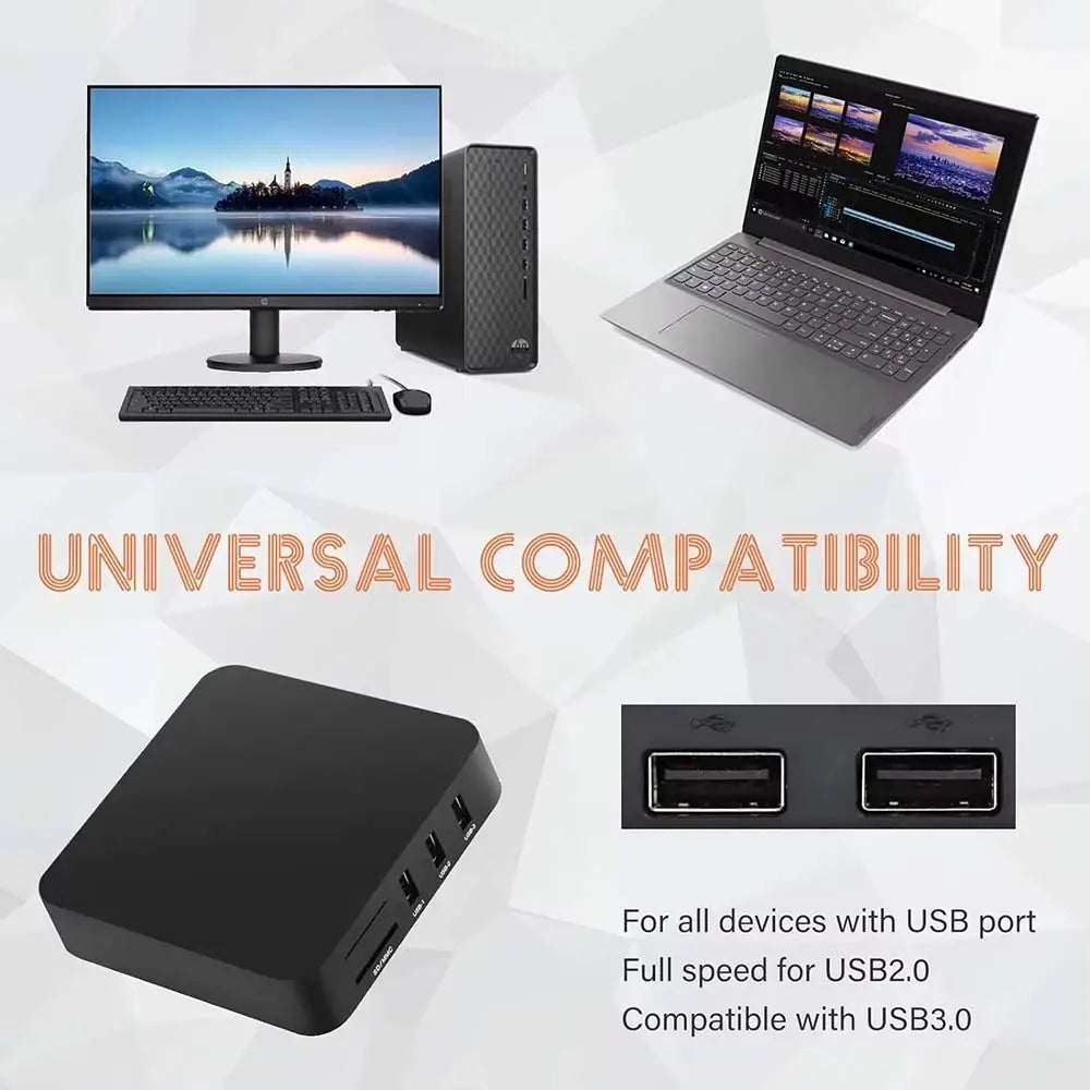 480Mbps All In One Memory Card Reader USB 2.0 External Cardreader SD SDHC Mini Micro M2 MMC XD CF Reader For MP3 Digital Camera