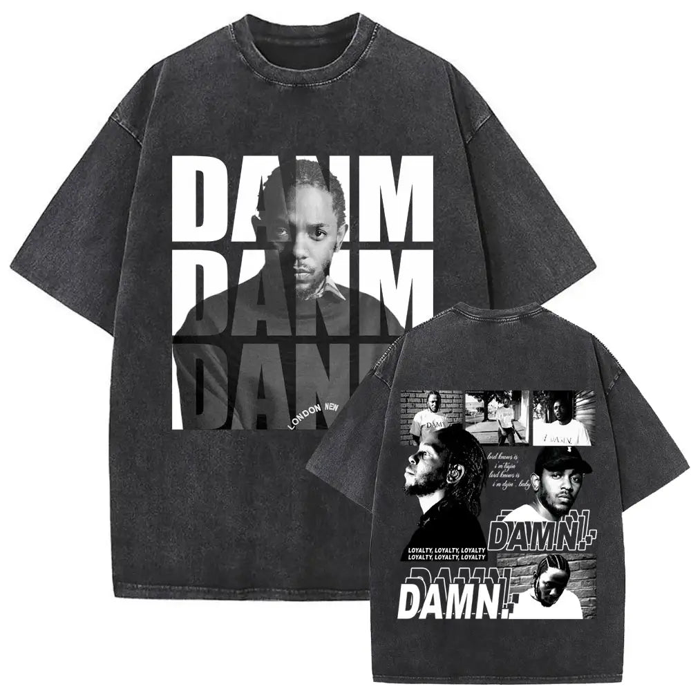 Limited Rapper Kendrick Lamar They Not Like Us Washed Vintage T-shirt Summer Men Women Hip Hop Oversized Street Crewneck T Shirt
