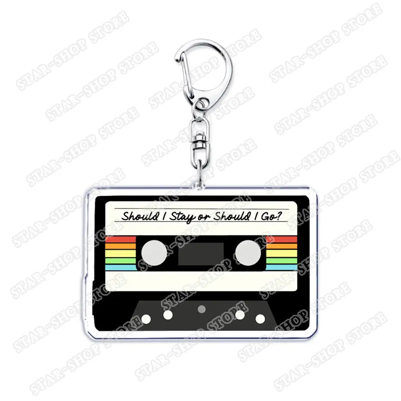 Hot TV Show Elements Keychain Accessories Bag Stuck in The Upside Down Will Byers Eleven Mike Jim Keyrings Jewelry Fans Gifts