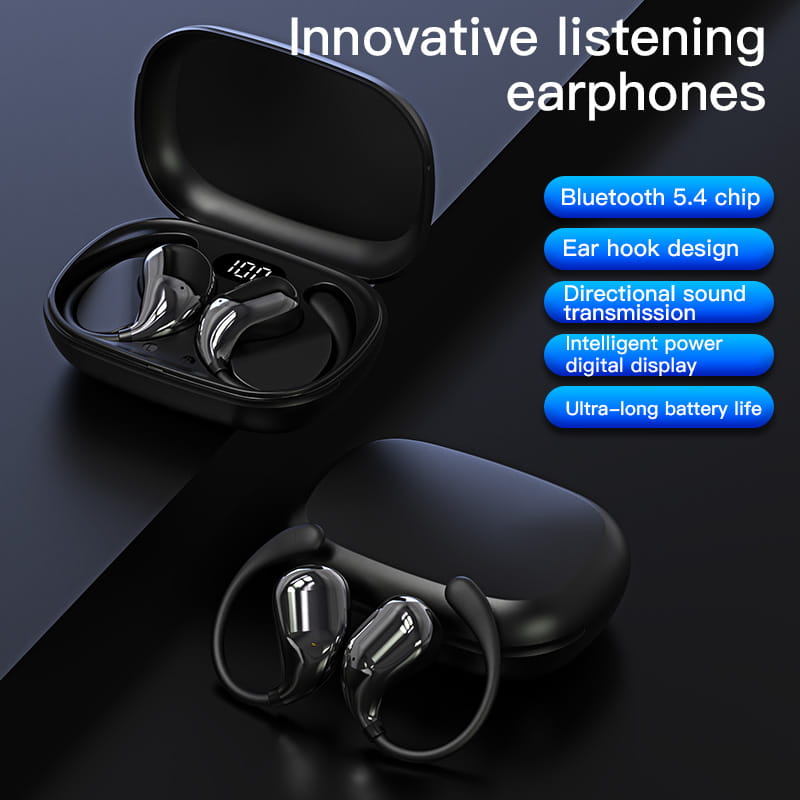 Wireless Bluetooth Earphone Headphones Outdoor Sport Headset 5.4 With Charging Bin Display Touch Control Earbuds for Music