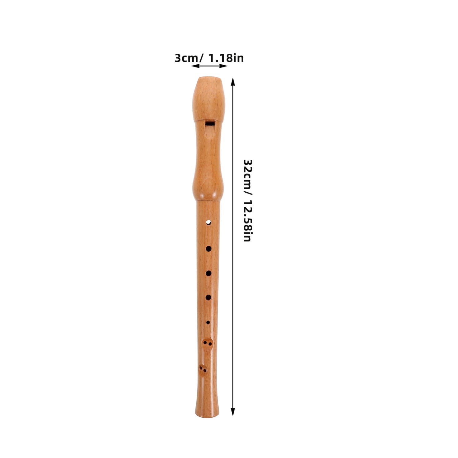 1pc Wooden Soprano 8 Hole Beginner Friendly Musical For Clear Sound Durable Woodwind Practice Flute Recorder Instrument
