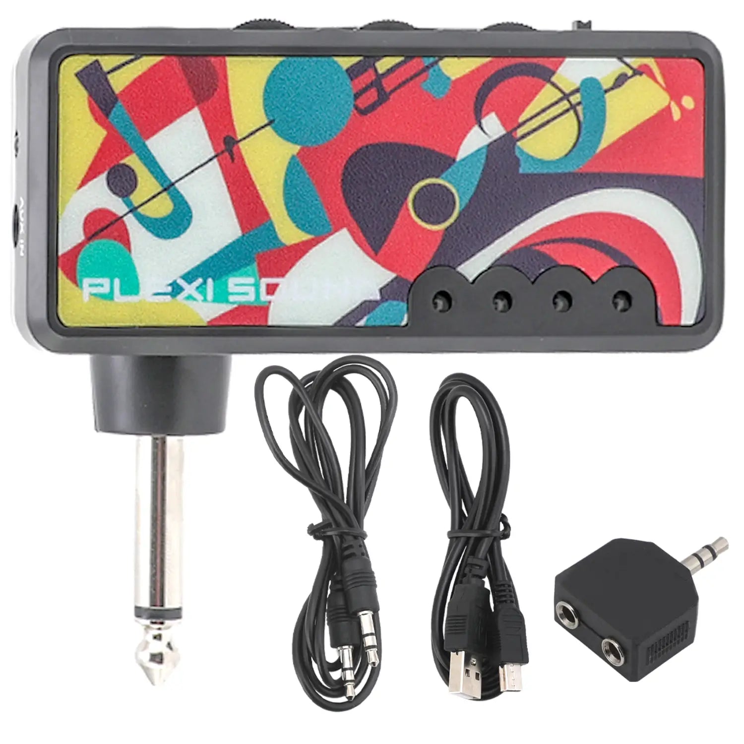 Electric Guitar Amplifier Headphone Amp,Portable Heavy Metal USB Rechargeable Battery Mini Pocket Headphone Amplifier for Guitar