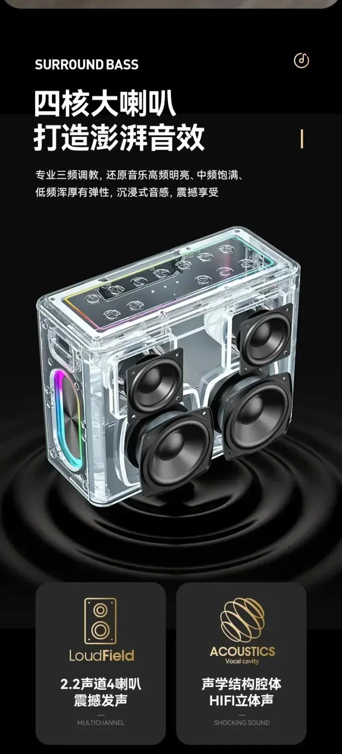 Karaoke Family Party 300W high-power portable subwoofer with microphone and Bluetooth speaker caixa de som Music Center