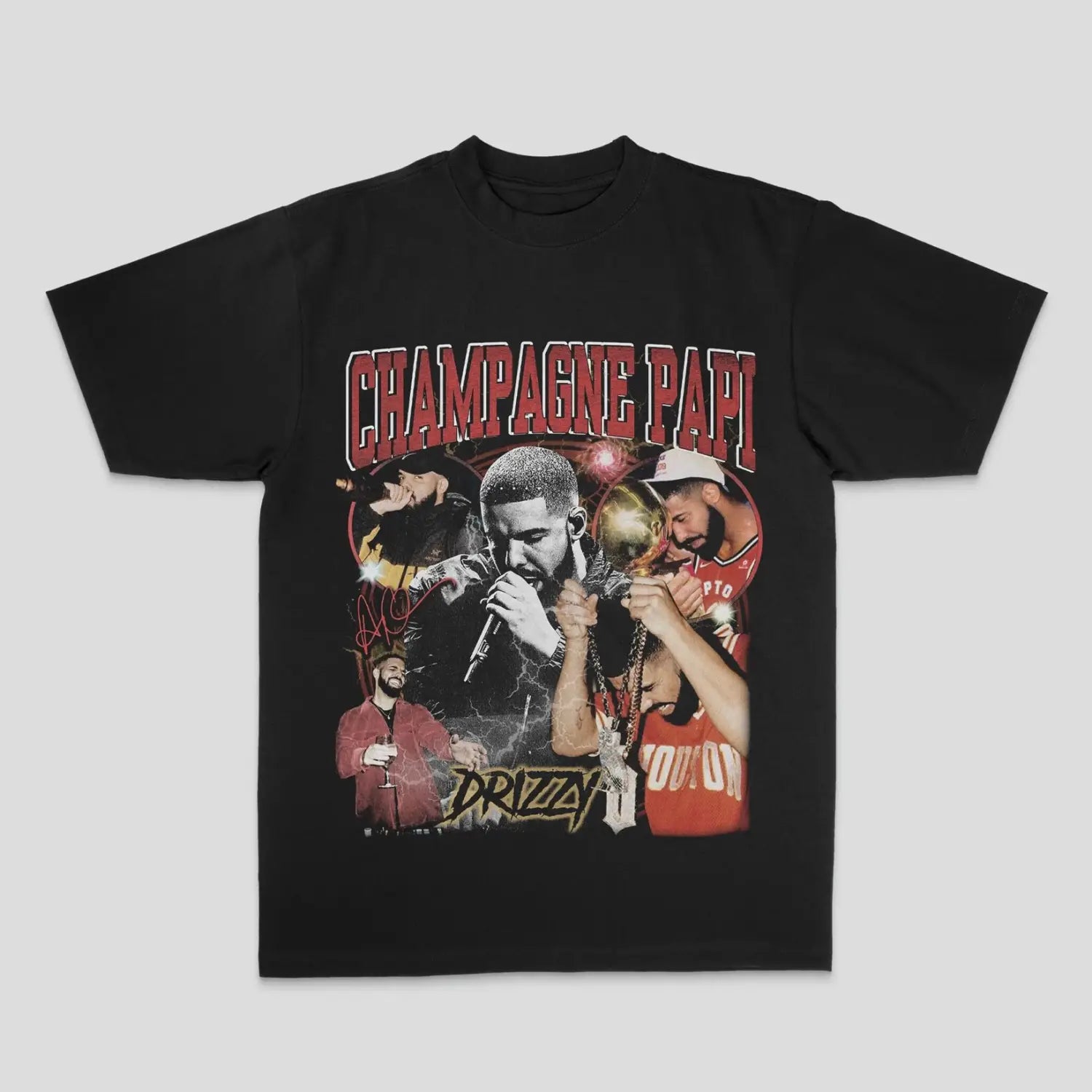 Hip-hop and Rap Top European and American Drake Male Duck Rock High Street Sports Casual Men’s and Women’s T-shirt Couple