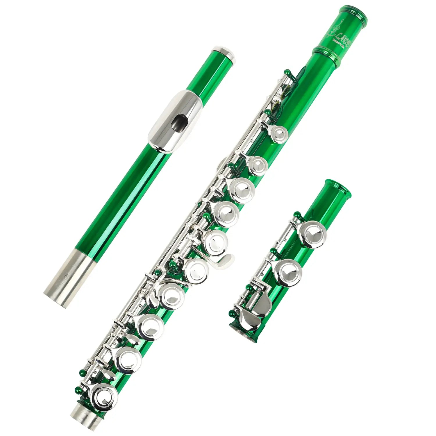 SLADE 16 Closed Open Holes C Key Flute Musical Instrument Concert Flute Silver Plated Professional Transverse Flute With E key