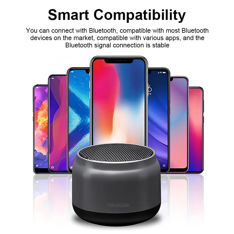 MeeGooPortable Wireless Bluetooth Speaker Mini Audio USB Speaker Multimedia 3D Surround for PC Laptop Mobile Gaming Stereo Sound
