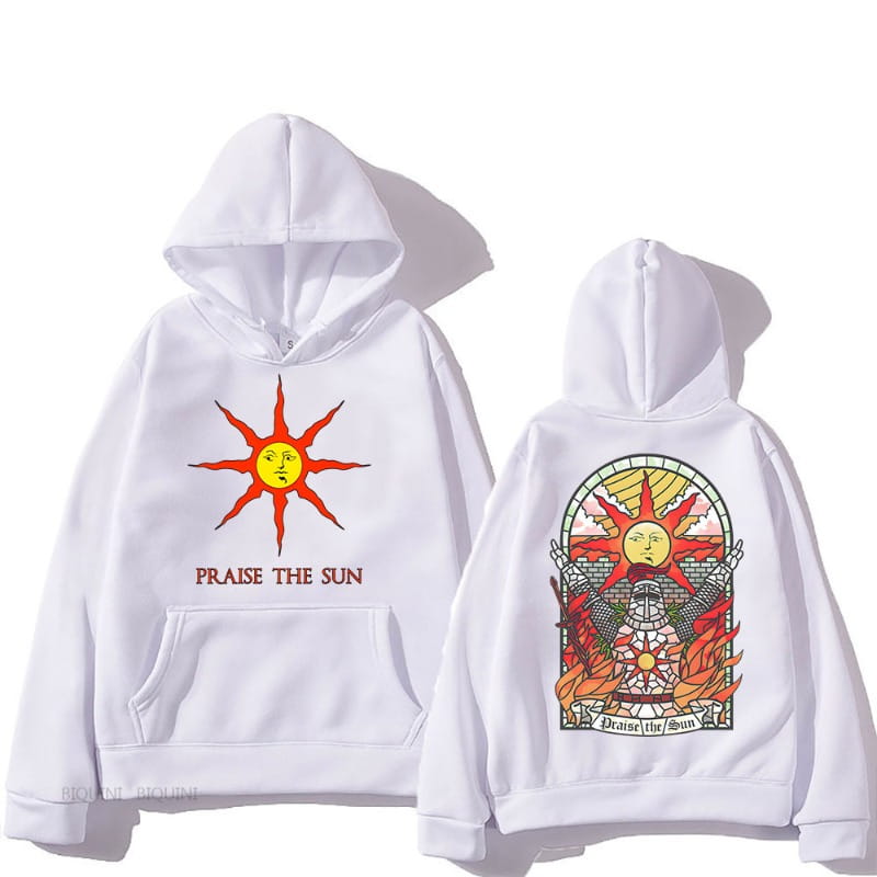 Dark Souls Praise the Sun Printed Men’s and Women’s Hoodies Fashion Casual Pullover Autumn and Winter Men’s Loose Hoodies