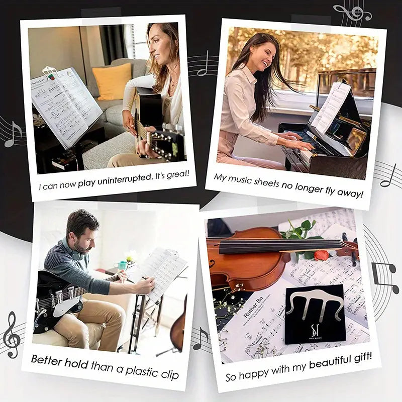 1pc Large Music Book Clip - Effortlessly Holds and Displays Sheet Music for Easy Reading Perfect for Piano Guitar