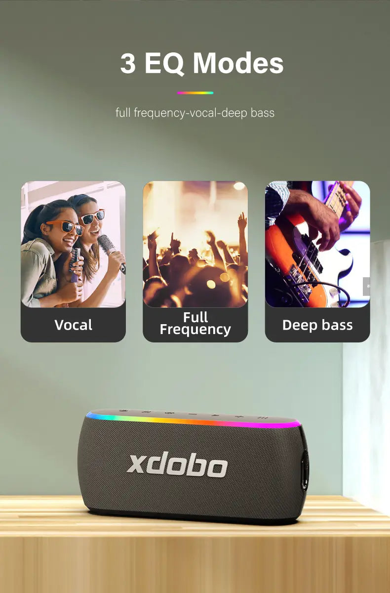 XDOBO X8 III Bluetooth Speaker Wireless Subwoofer 6600mAh 60W Powerful Deep Bass Power Bank Outdoor Party Hiking Music Fun