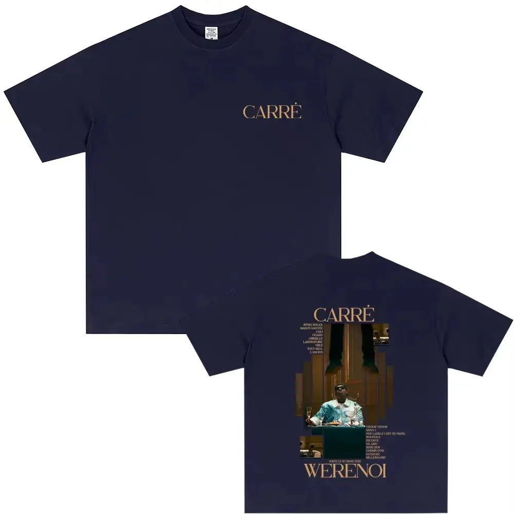 Rapper WeRenoi Carré Album Graphic Print T Shirt Men Women’s Hip Hop Fashion Pop Music T-shirt Summer Male Casual Vintage Tshirt