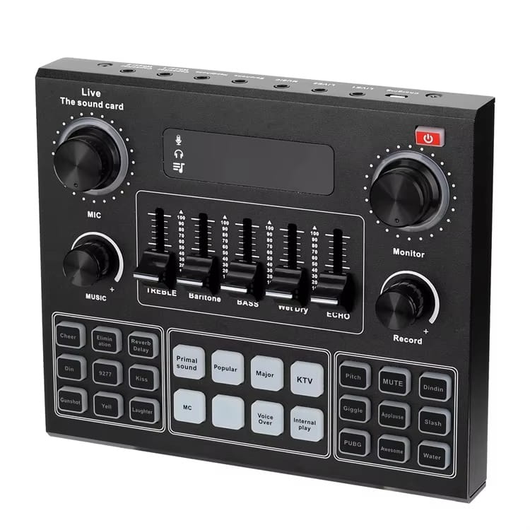 V9 Sound Card Sets Pro USB Microphone Webcast Live 12 Electric Sounds Broadcast Phone Computer audio interface Studio Recording