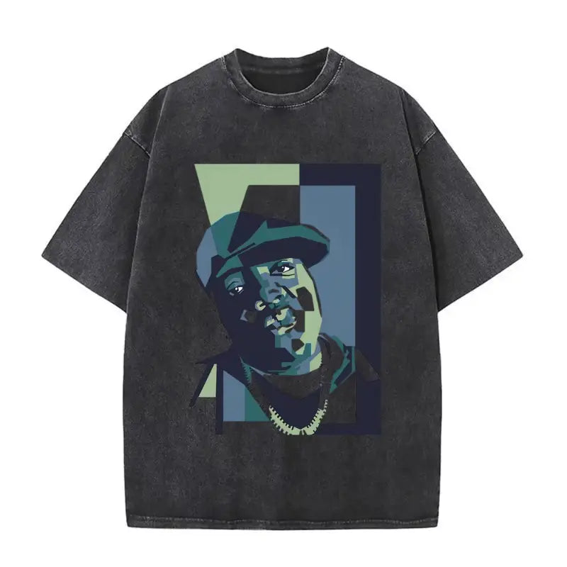 Rapper The Notorious Big L Lifestylez of The Poor and Dangerous Vintage Washed T-shirt Biggie Smalls Tshirt Men’s Hip Hop Tees