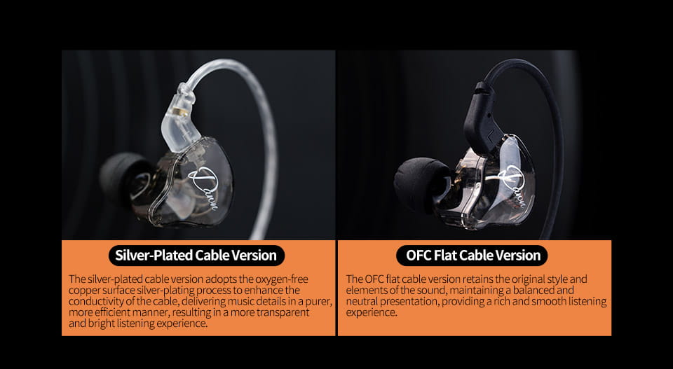 KZ Dawn HiFi Earphone 10MM Dual Dynamic Drive Bass Earbud In ear Monitor Gaming Sport Music DJ Stage Noise Reduction Hearphone