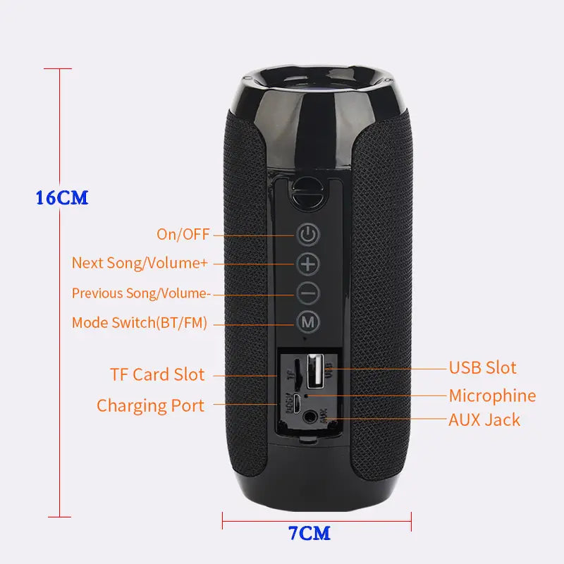 Portable Wireless Bluetooth Speaker Blutooth Music Sound Box For Caixa De Som Blootooth Subwoofer Radio FM Handfree Bass System