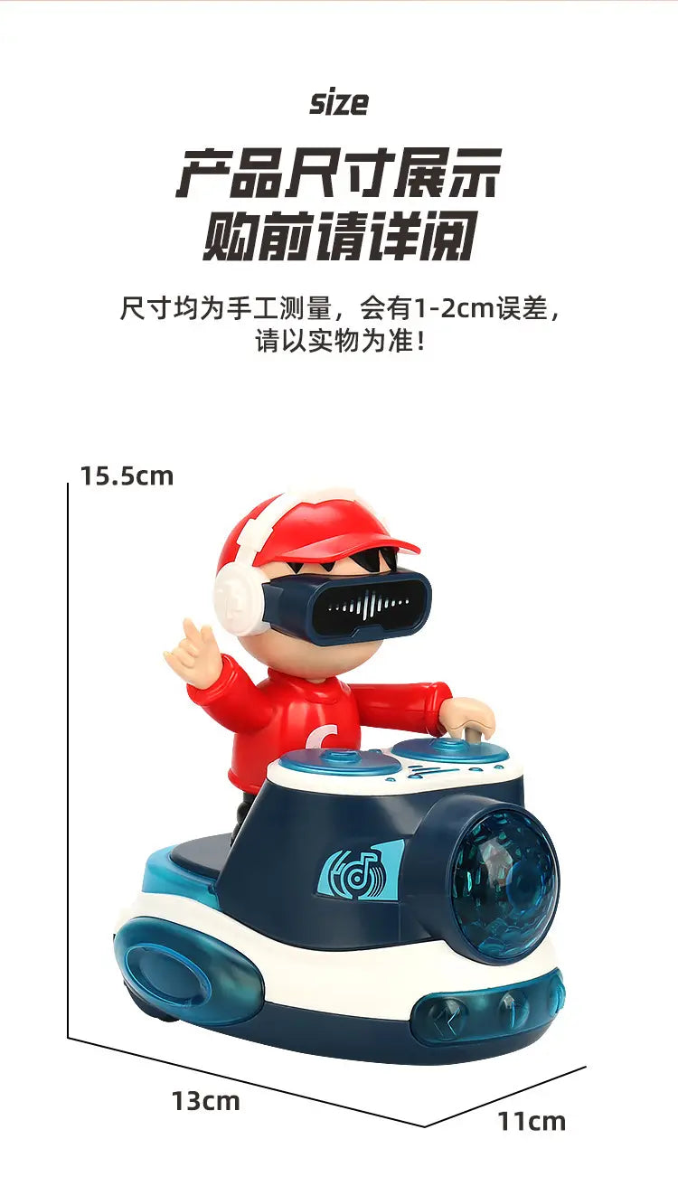 Toddler DJ Car Electronic DJ Bouncin Beats with Music Lights Bouncing Action Swing Dancing Learning Interactive Toy for Kid Gift