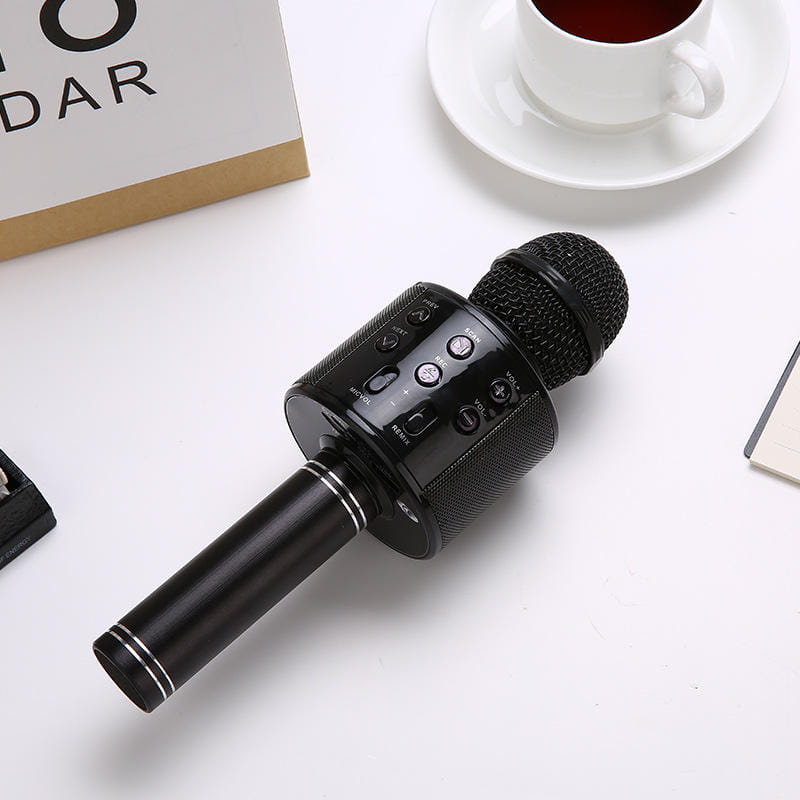 Wireless Karaoke Microphone Bluetooth Speaker Multi-Function Controls 5-in-1 portable Handheld Mic for singing For Party