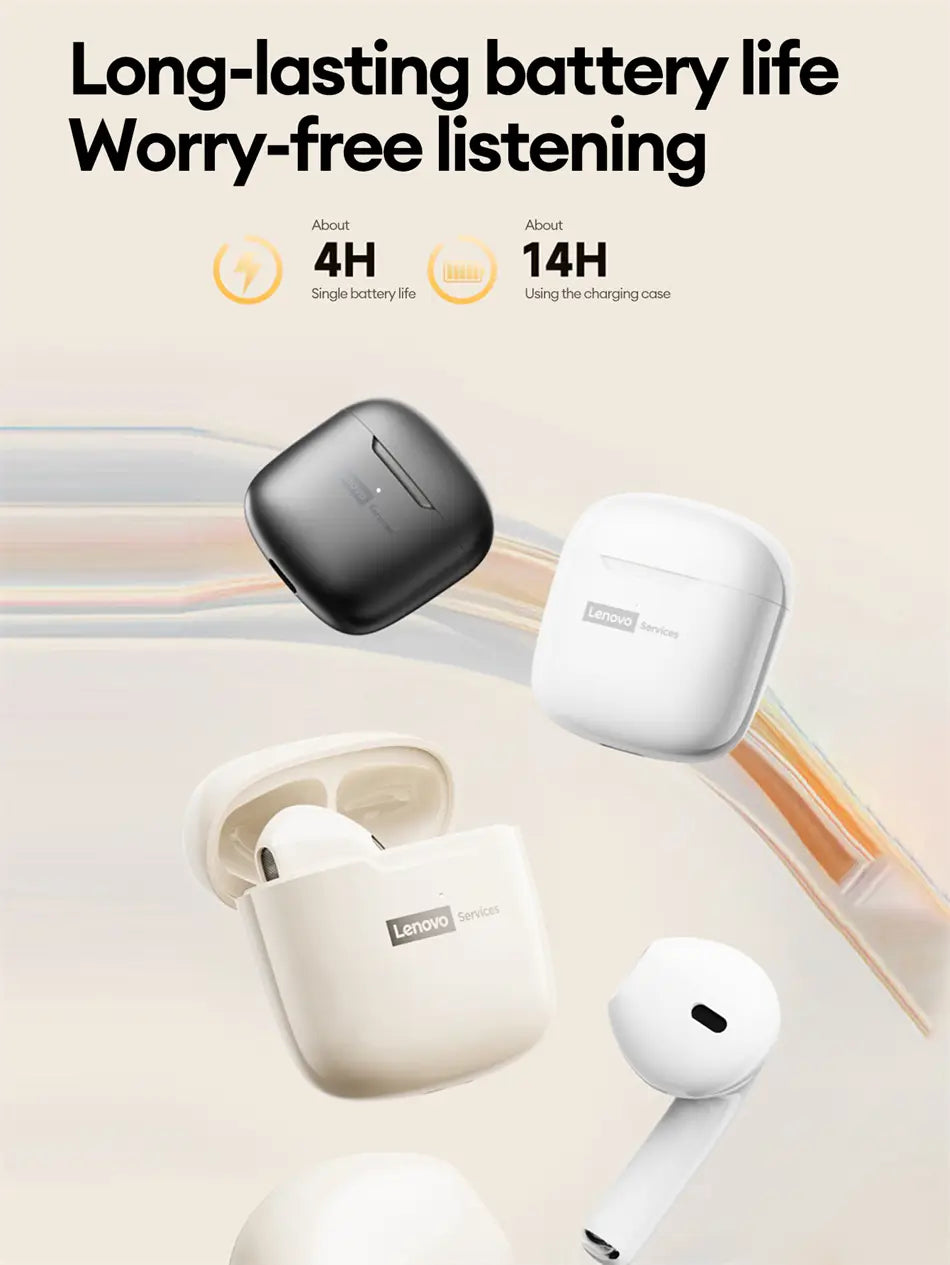 Choice Lenovo Wireless Bluetooth Earphones ENC Noise Reduction Low Latency Gaming Headset Pro 6 Business Earbuds Music LE201