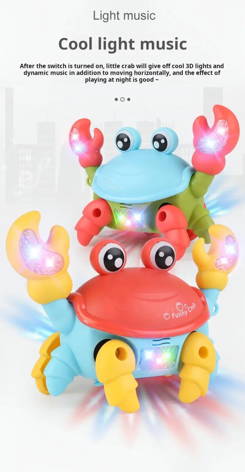 Crawling Crab Toy,Walking Moving Toys for Kids,Children’s Electric Little Crab Toy with Sound and Light Interactive Music Gifts