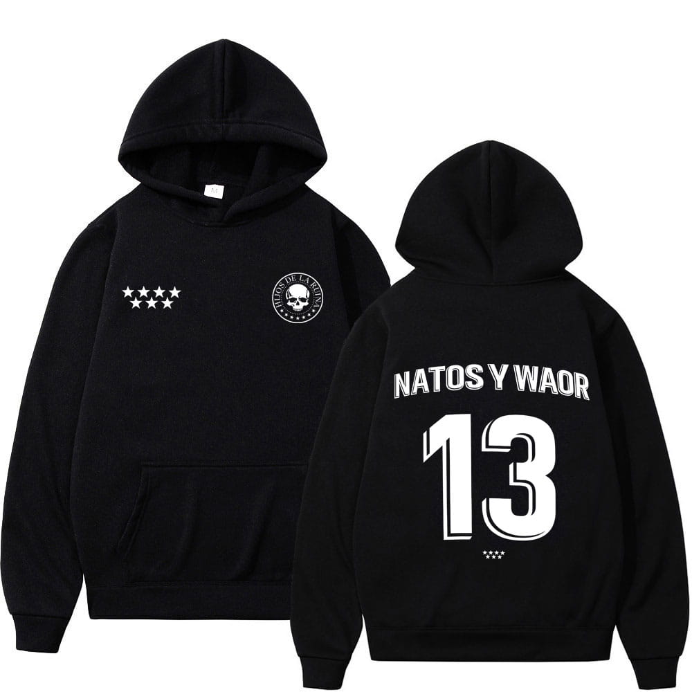 Rapper NATOS WAOR 13 Sweatshirts Men Women Fashion Hip-hop Pullover Autumn Winter Loose Casual Gothic Punk Tracksuit Streetwear