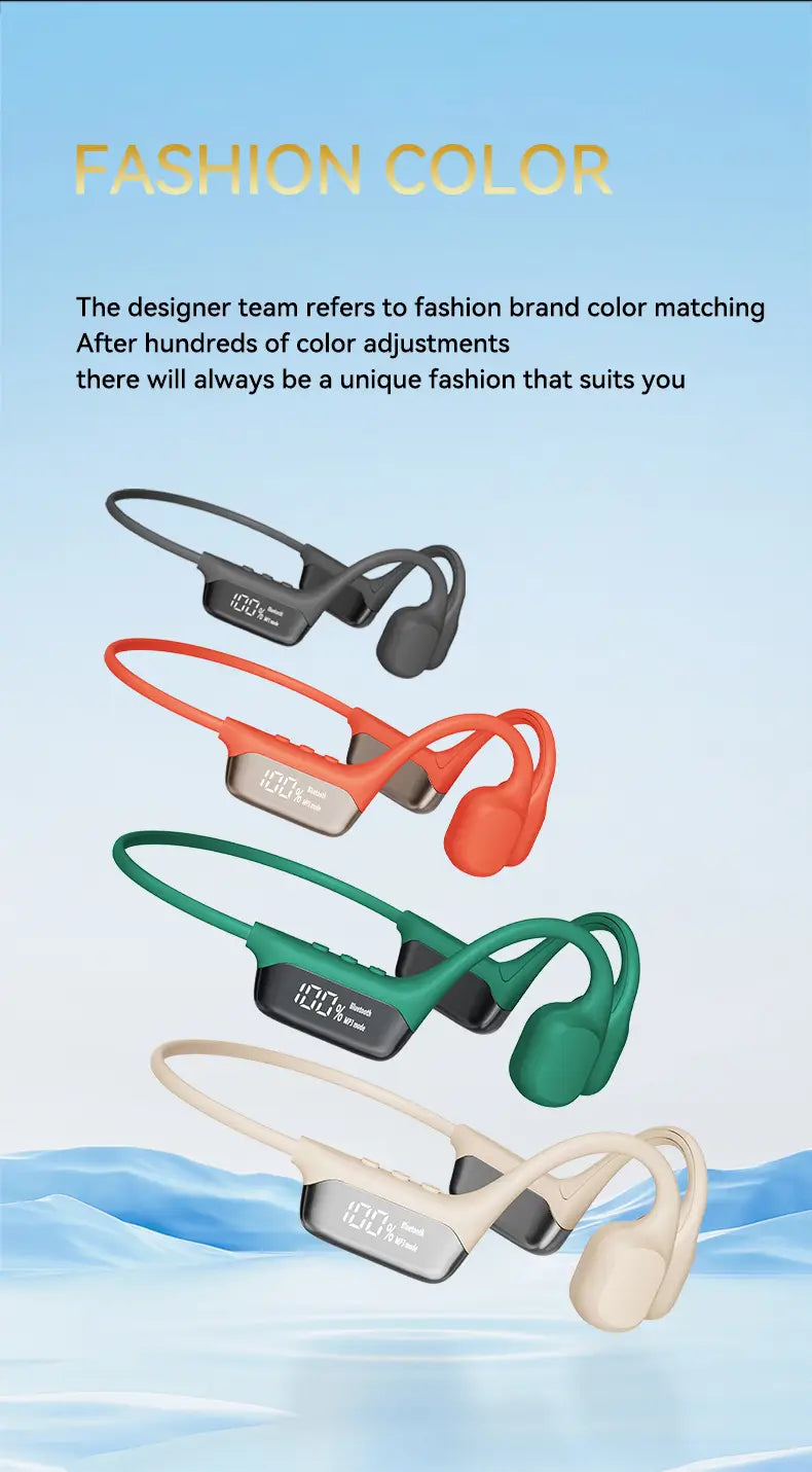 #IPX8 Waterproof Bone Conduction Wireless Headphone Bluetooth 5.4 + 32GB RAM MP3 Player HIFI Music Sport Swimming Headset With Mic
