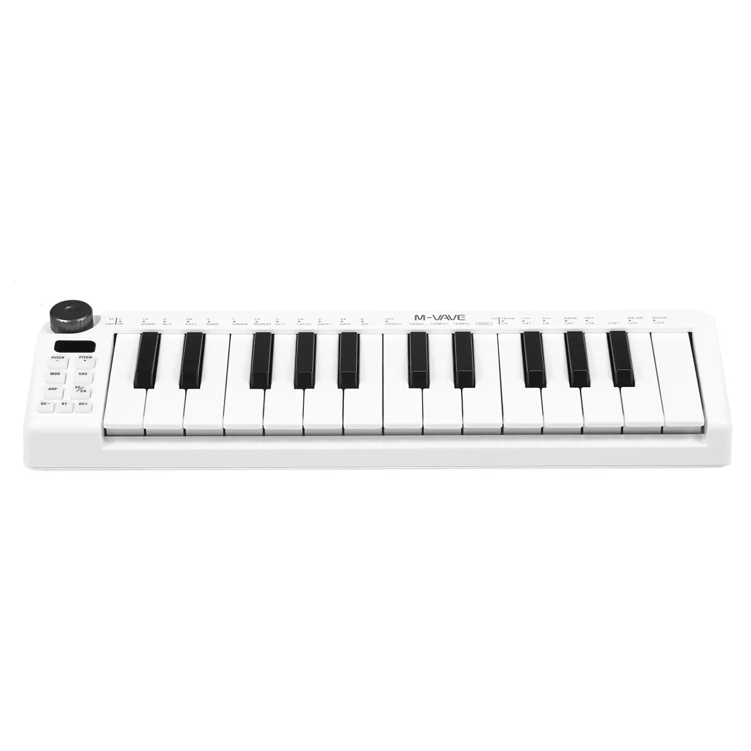 M-VAVE SMK-25mini MIDI Keyboard Rechargeable 25-Key MIDI Control Keyboard with 25 Velocity Sensitive Keys 1 Knob