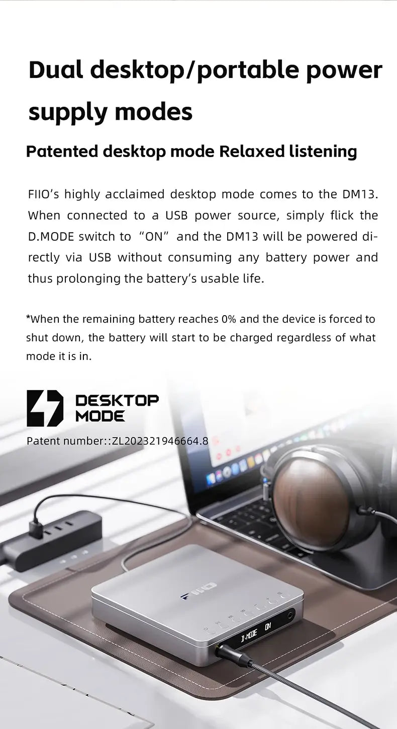 FiiO DM13 Multifunctional Portable Stereo CD Player with Long-Lasting Battery Supports USB Ripping Optical/coaxial/3.5mm/4.4mm