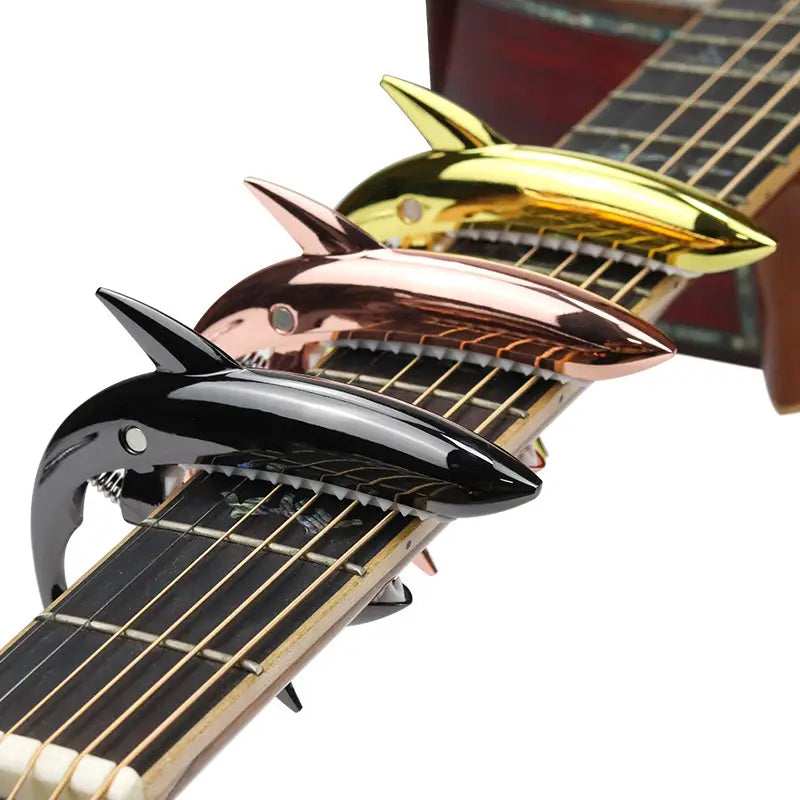 1PC Metal Shark Capo Acoustic Guitar Electric Guitar Tone Variation Clip Bass Bridge Zinc Alloy Musical Instrument Accessories