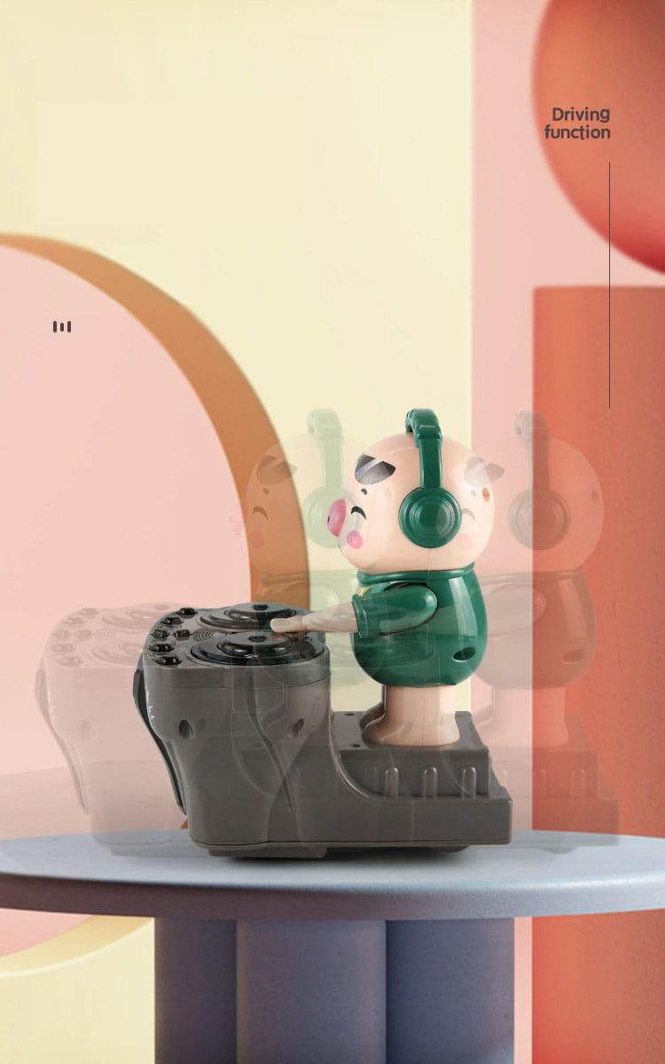 Children’s Dancing Rock DJ Pig Electric Toys Cartoon Piggy Dolls Disc Swing With Lights Music Toys for Boy Girl Christmas Gifts