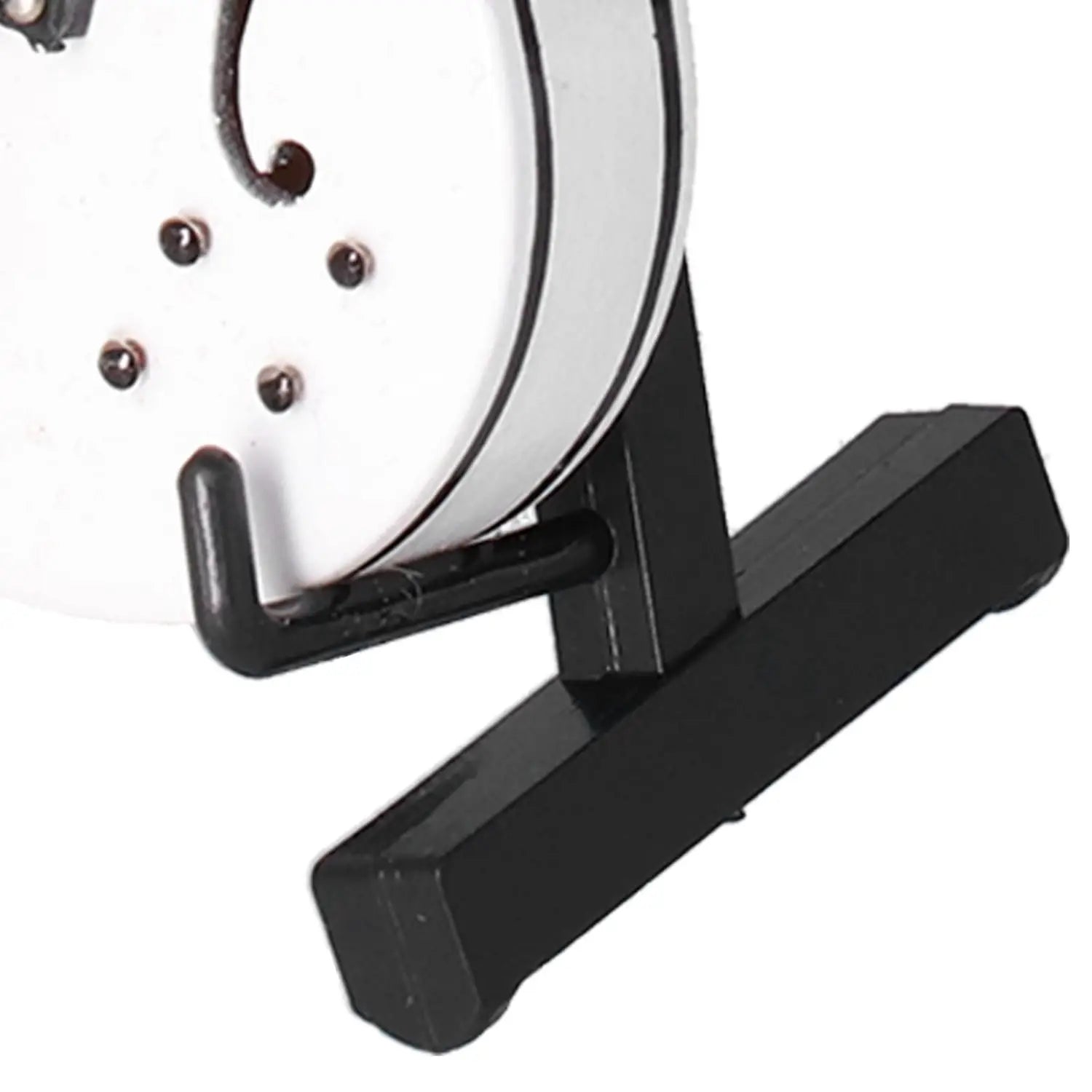 Miniature Guitar Model Exquisite White Musical Instrument with Stand Handicraft Ornaments for Home and Office Decoration