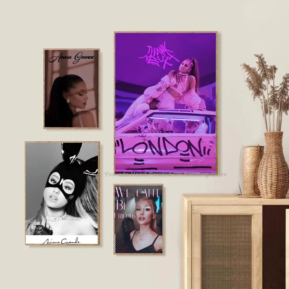 1PC Famous Singer Ariana Grande Poster Poster Paper Print Home Living Room Bedroom Entrance Bar Cafe Art Painting Decoration