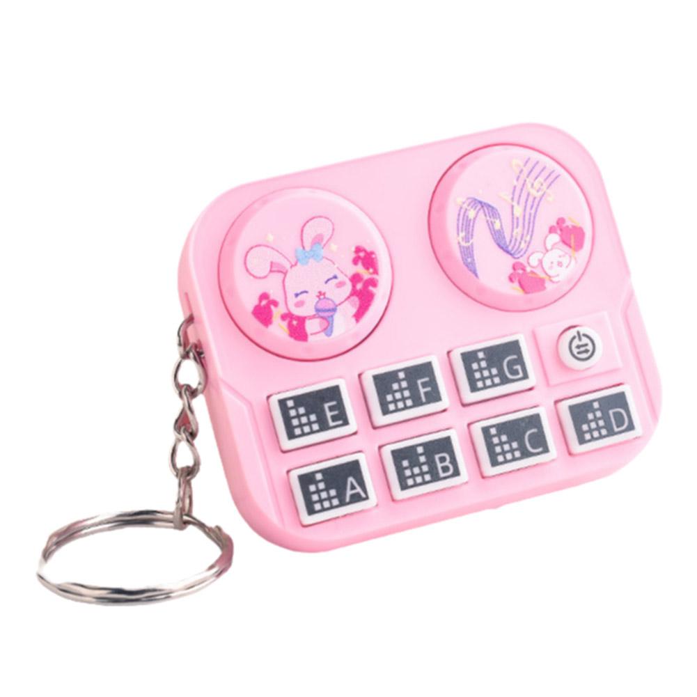 1pc Mini Music DJ Disc Player Keychain Musical Instrument Sound Button Toy Games Children’s Educational Toy Bag Pendant Keychain