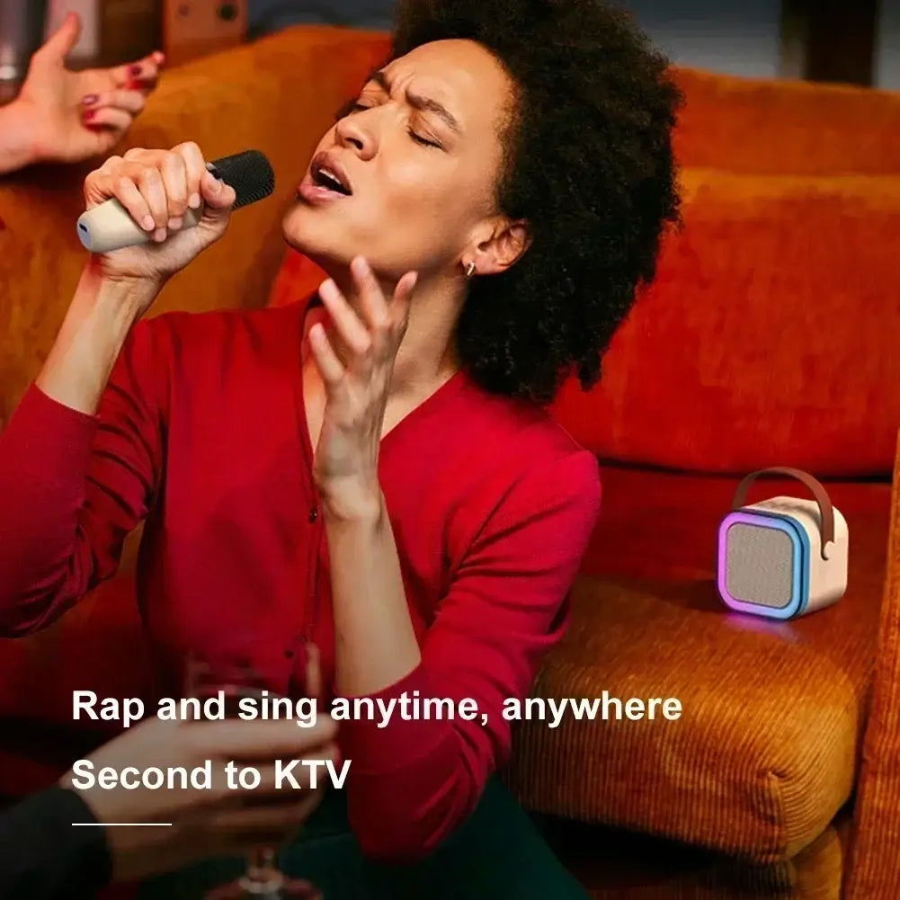 Hot sales K12 Karaoke Microphone KTV with 2 Wireless Microphones for Home Bluetooth 5.3 PA Speaker Singing Children’s Gifts