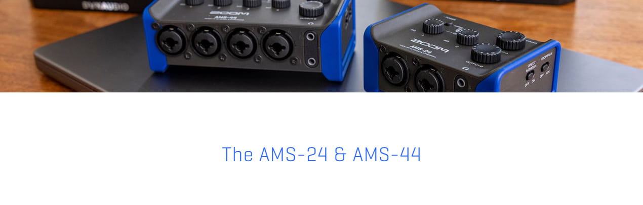 ZOOM AMS-24 USB Audio Interface for Musicians & Podcasters with 2 Inputs 4 Outputs for Recording and Streaming on PC Mac iOS