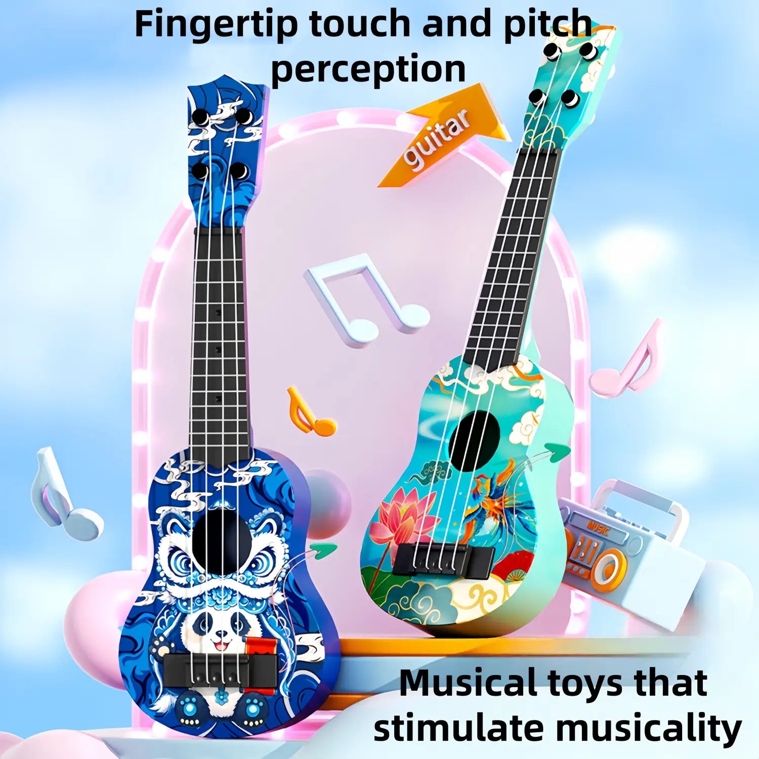Newly Launched Strumming Ukulele Beginner-Friendly Toy Guitar Instrument for Kids New Year’s Gift for Children