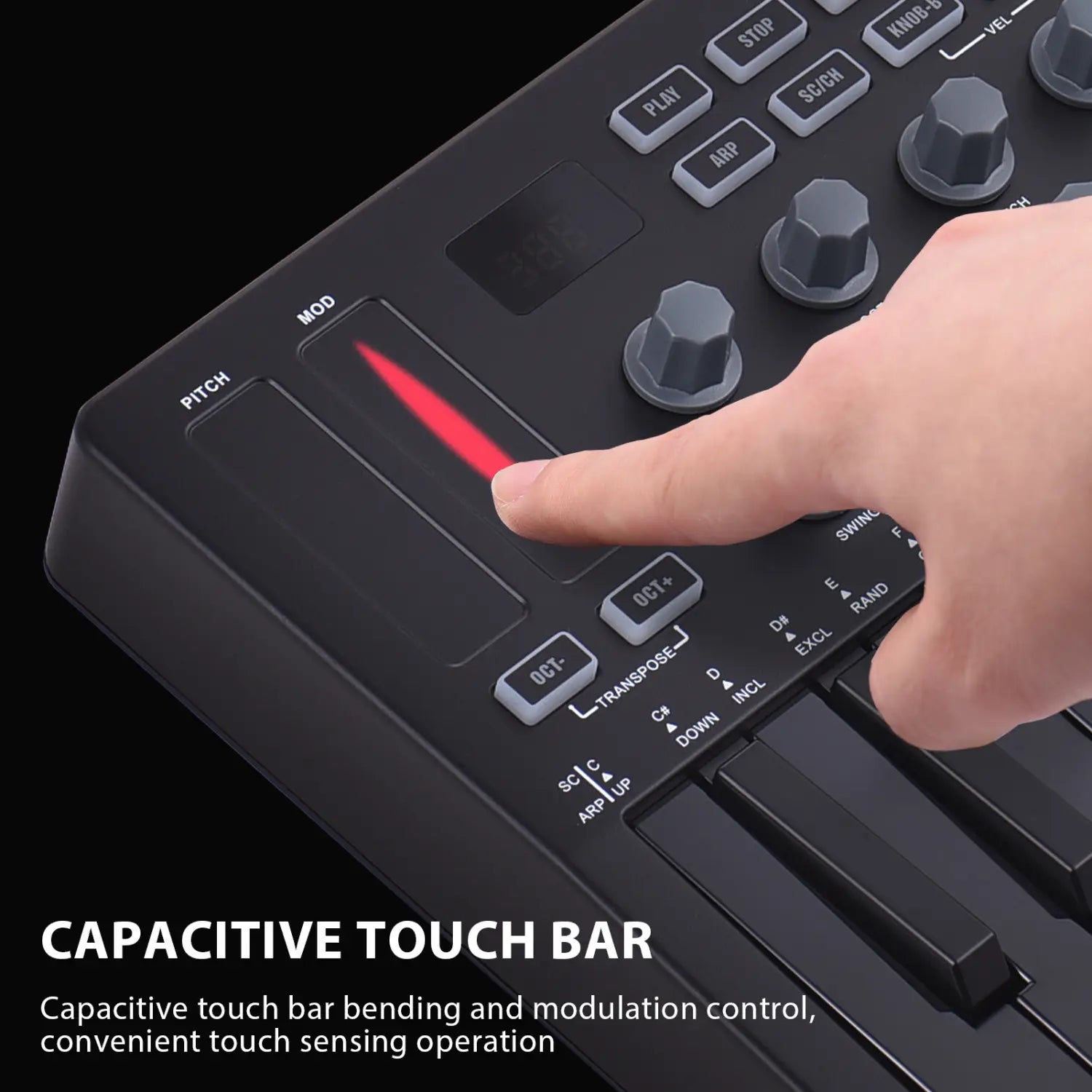M-VAVE SMK-25 MIDI Keyboard Controller 25-Key 8 RGB Backlit Drum Pads Beats Maker Music Keyboard Strike Pad for Music Production