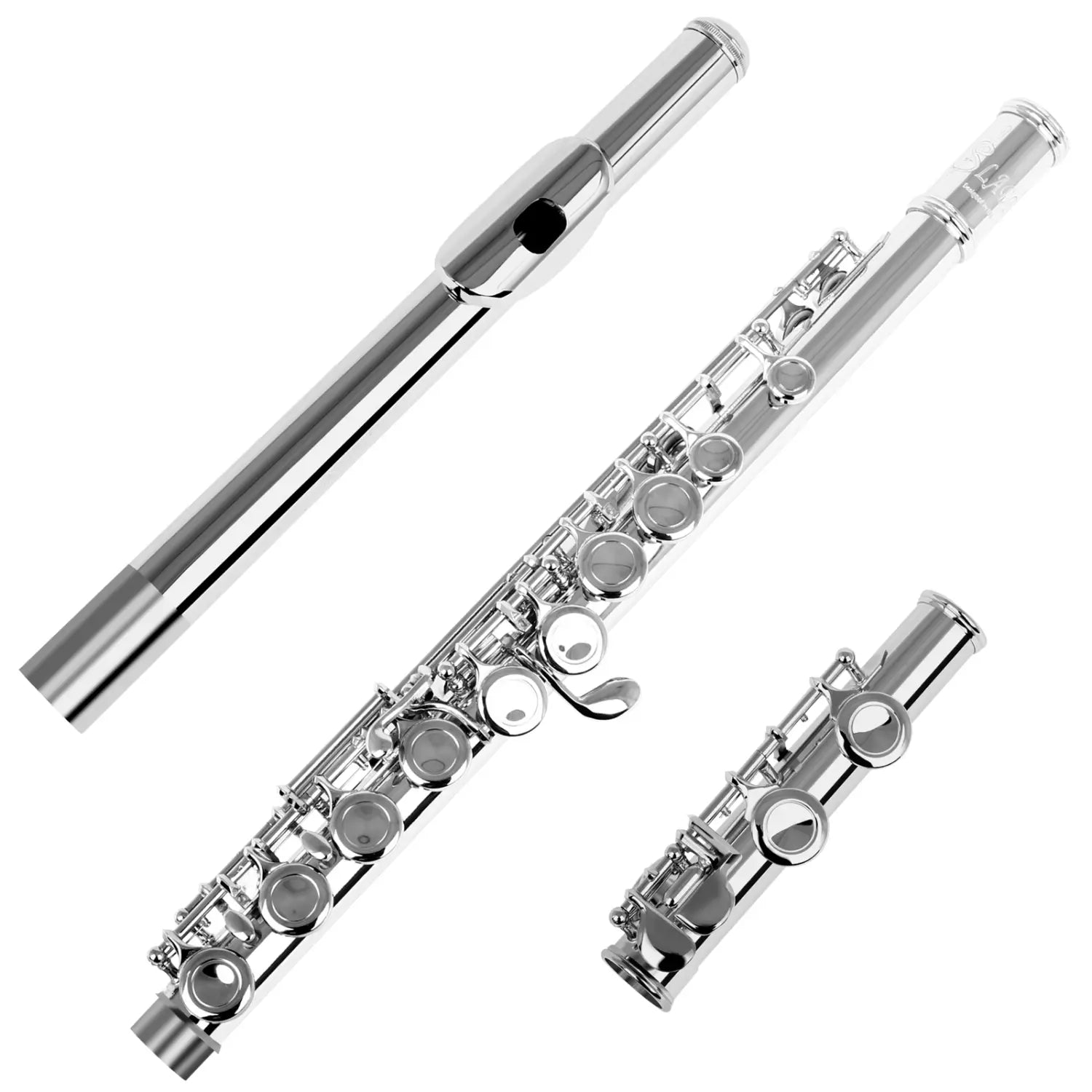 SLADE 16 Closed Open Holes C Key Flute Musical Instrument Concert Flute Silver Plated Professional Transverse Flute With E key