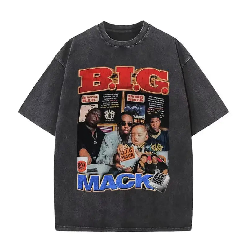 Rapper The Notorious Big L Lifestylez of The Poor and Dangerous Vintage Washed T-shirt Biggie Smalls Tshirt Men’s Hip Hop Tees